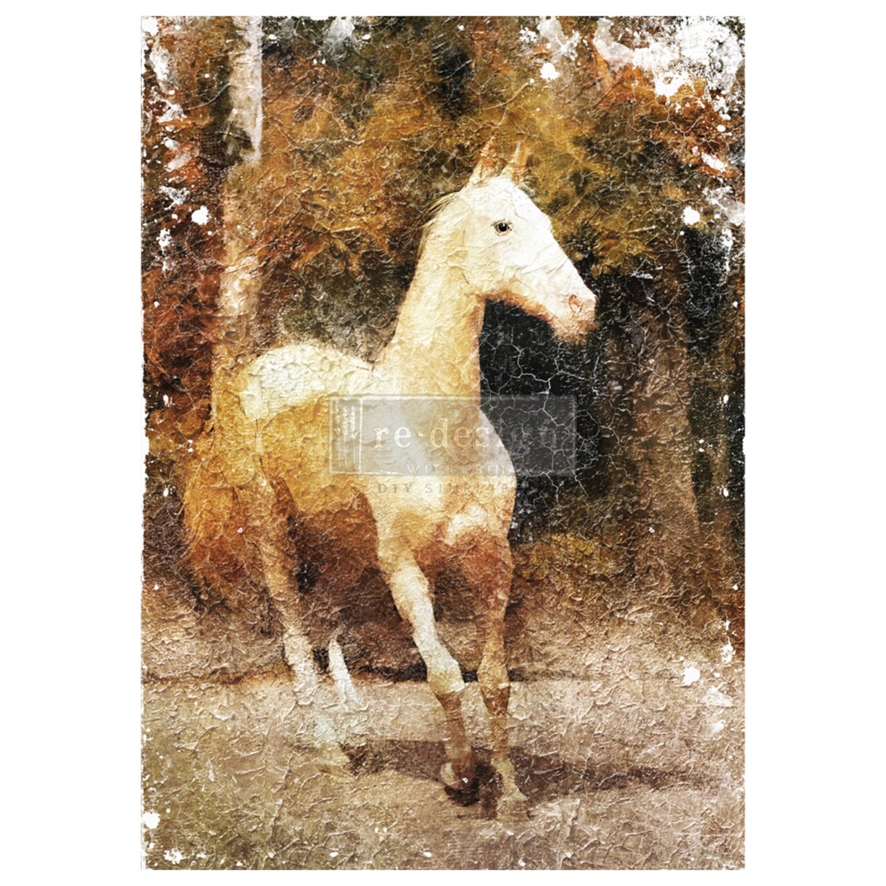 Redesign A1 Decoupage Rice Paper (Mulberry Tissue Paper) - White Majesty 23.4"X33.1"